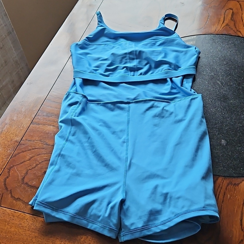 Calvin Klein Blue Performance Stretch Built In Shorts Dress L - Picture 9 of 16